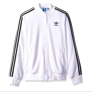 NWT adidas Snap Front 3-stripe Bomber Jacket, Size XS